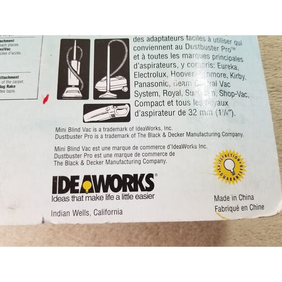NEW Mini Blind Vac Attachment Vacuum Dust Universal Dust Adapter Ideaworks Vtg - Picture 10 of 12